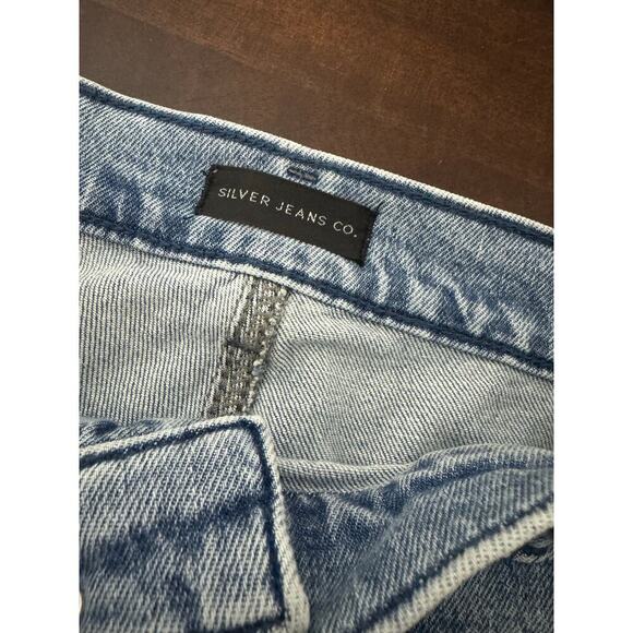 Silver Jeans Co. Denim Utility Cargo Jeans Mid Rise Straight Leg size 14W - Picture 7 of 9